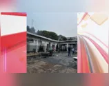 Escola ficou destruída após o incêndio